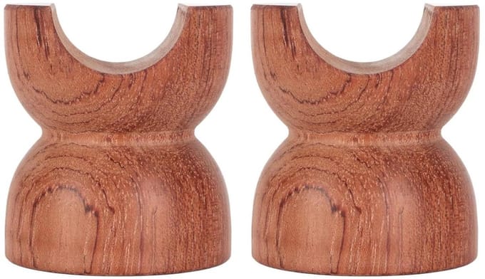 Luidspreker Draadbeugels - Kabelhouders Isolators - Kabels Organiseren - Massief Palissanderhout - 4.5 cm Diameter - Bruin