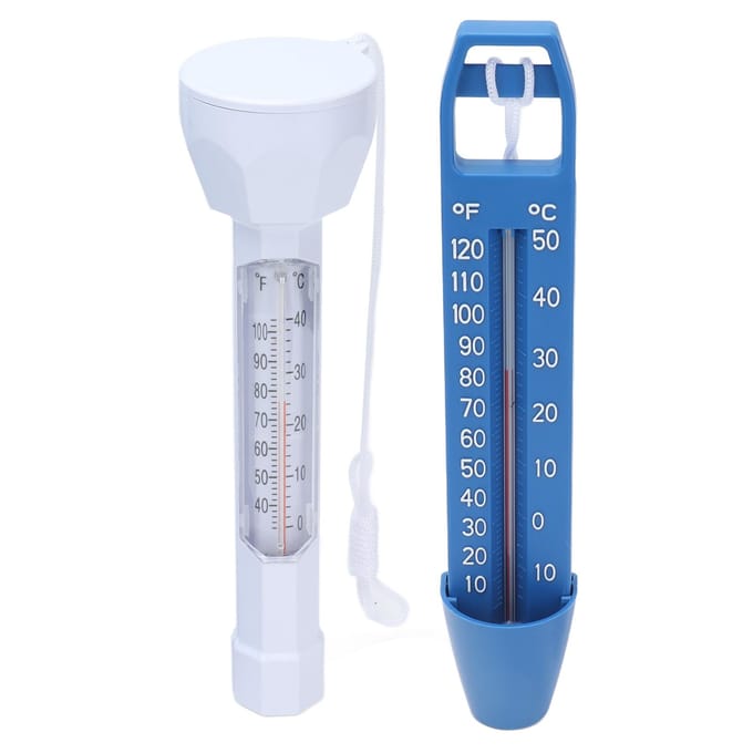 Drijvende zwembadthermometerset, meerdere units, duurzame waterdichte waterthermometer met koord white
