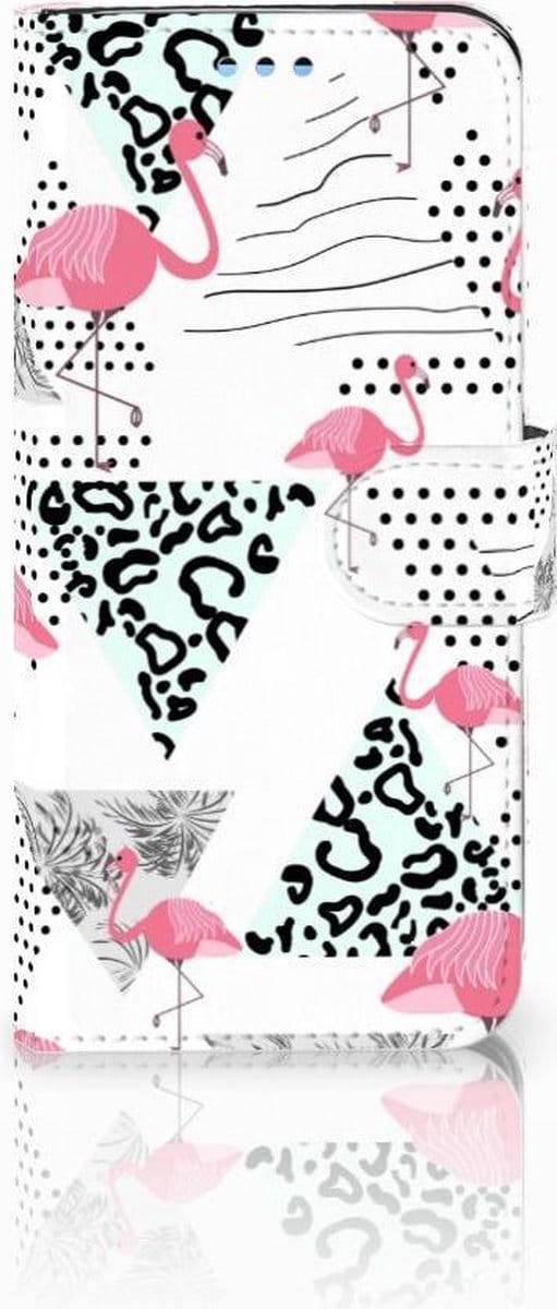 Samsung Galaxy S9 Telefoonhoesje met Pasjes Flamingo Triangle