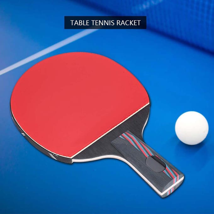 1 Stuks Pingpongbal Rackets Tafeltennis Racket Bat Paddle Accessoires (Penhold) red