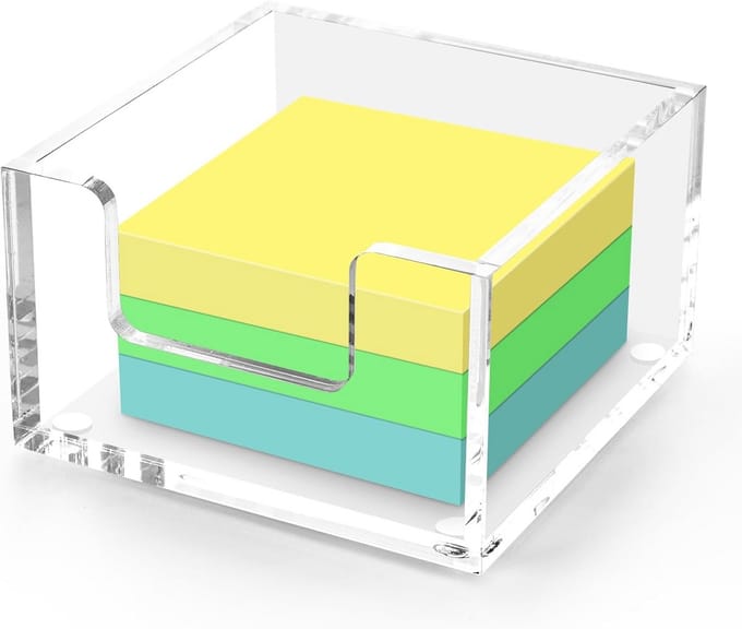 Transparante Acryl Steun voor Post-its en Memo's - Bureau Organizer