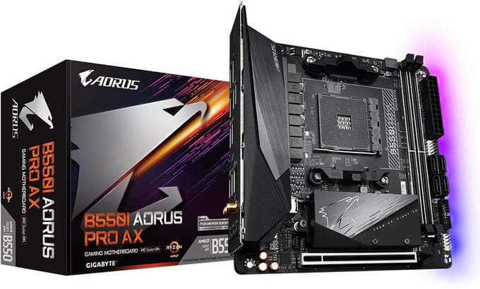 GIGABYTE B550I AORUS PRO AX Moederbord - AMD B550 - AMD AM4 - DDR4 RAM - Mini-ITX