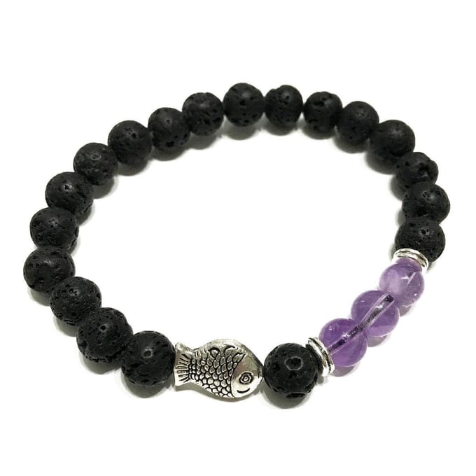 Lavastenen armband - Visamethist