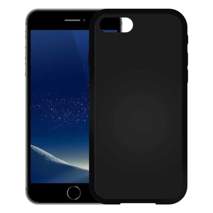 Mat Zwart TPU Siliconen hoesje voor Apple iPhone 6/6s Plus