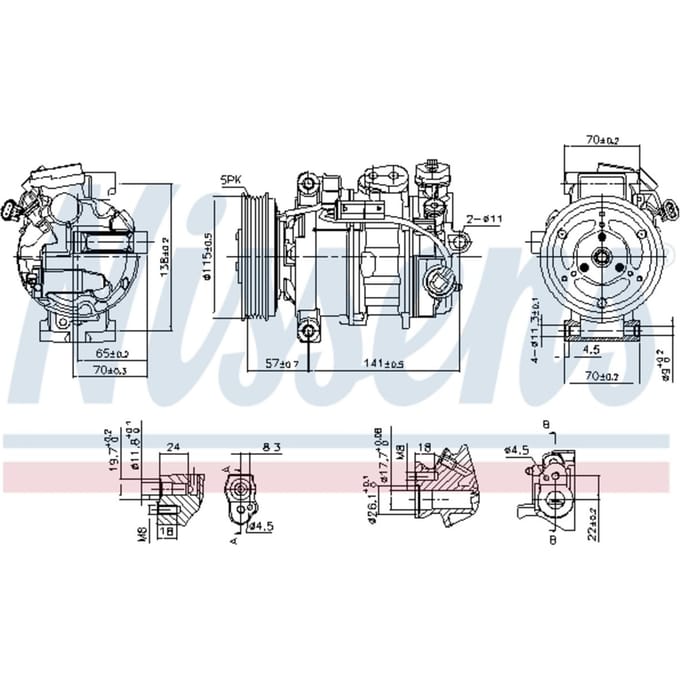 Compressor, airconditioner NISSENS 890246