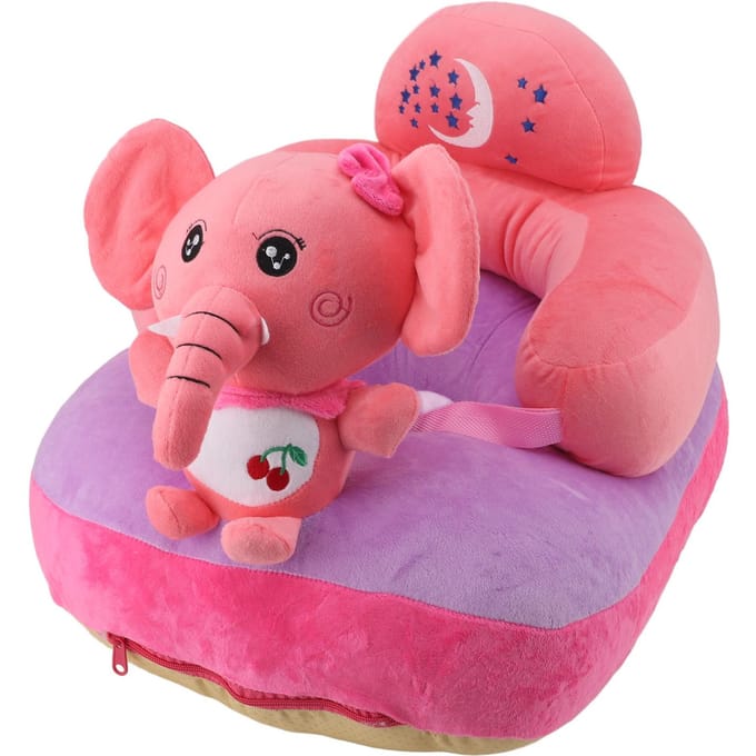 Siège de soutien pour bébé en peluche, réglable et stable, pour apprendre à s'asseoir à la maison pink