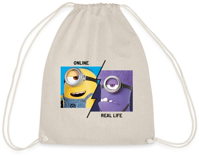 Minions Stuart Online Vs. Real Life Gymtas