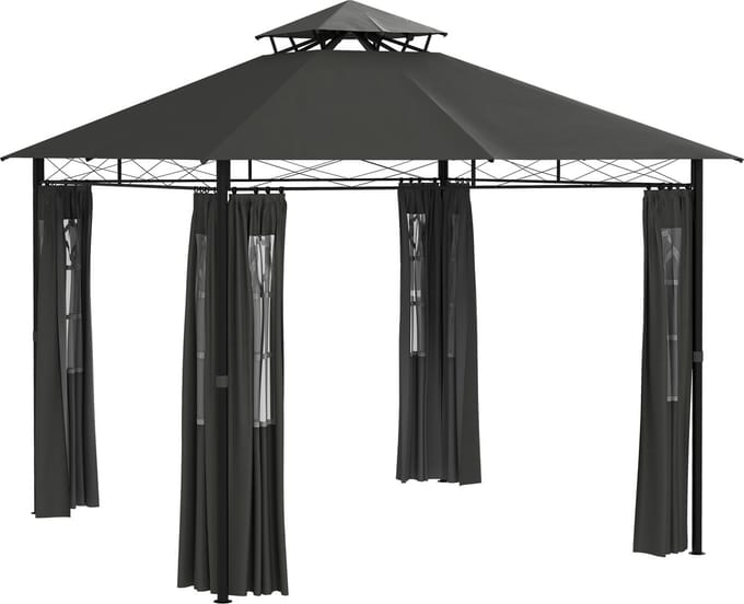 Outsunny Pavillon mit Doppeldach 84C-525V00