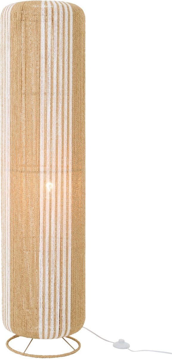 J-Line lamp Touw Cilinder - metaal - wit/naturel - large