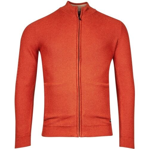 Baileys Vest Cardigan Zip Allover Structure Red Earth / male