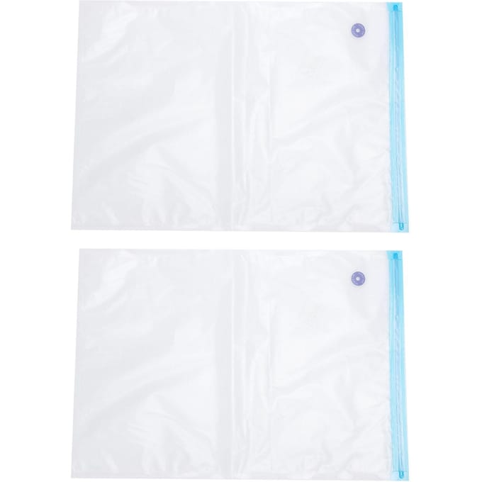 2PCS 50x35CM Sacs Ziploc Sous Vide Sacs de Conservation Scelleur Alimentaire Sous Vide avec Ouverture de Scellage de 3CM white