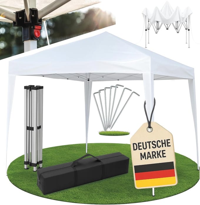 Vouwpaviljoen 3x3m Pop-Up Partytent - Opvouwbaar, Verstelbaar en UV-bestendig