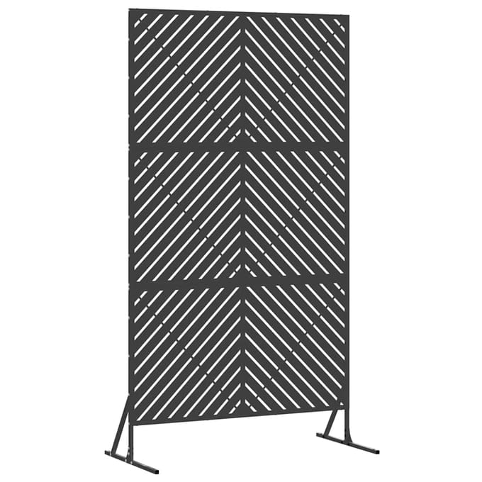 vidaXL - Privacyscherm - 100 - x - 50 - x - 180 - cm - Staal - Zwart