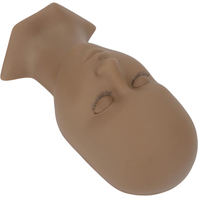 Wimper Mannequin Hoofd Vervangbare Ogen Wimperextensions Make-up Massage Acupunctuur Siliconen brown