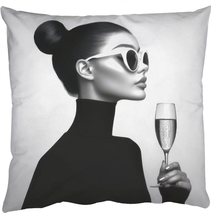 Sierkussens - Kussentjes Woonkamer - 40x40 cm - Vrouw - Champagne - Modern