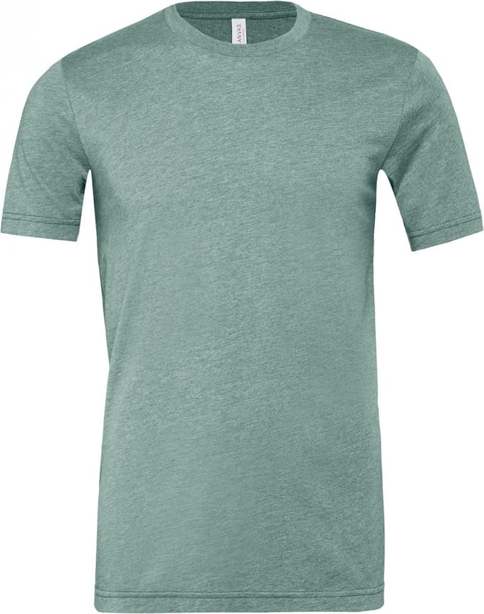Bella+Canvas Unisex Heather CVC Short Sleeve Tee CV3001CVC - Heather Dusty Blue - M