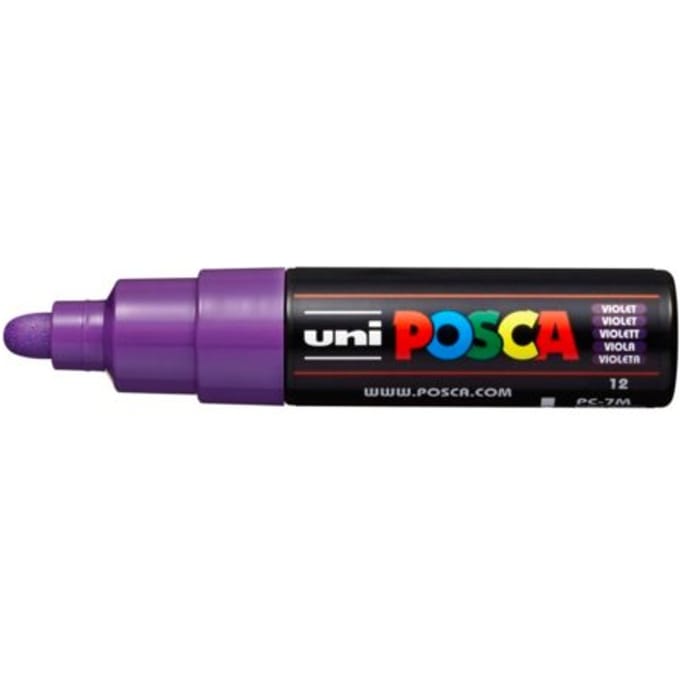 Posca marker met conische punt schrijfdikte breed paars