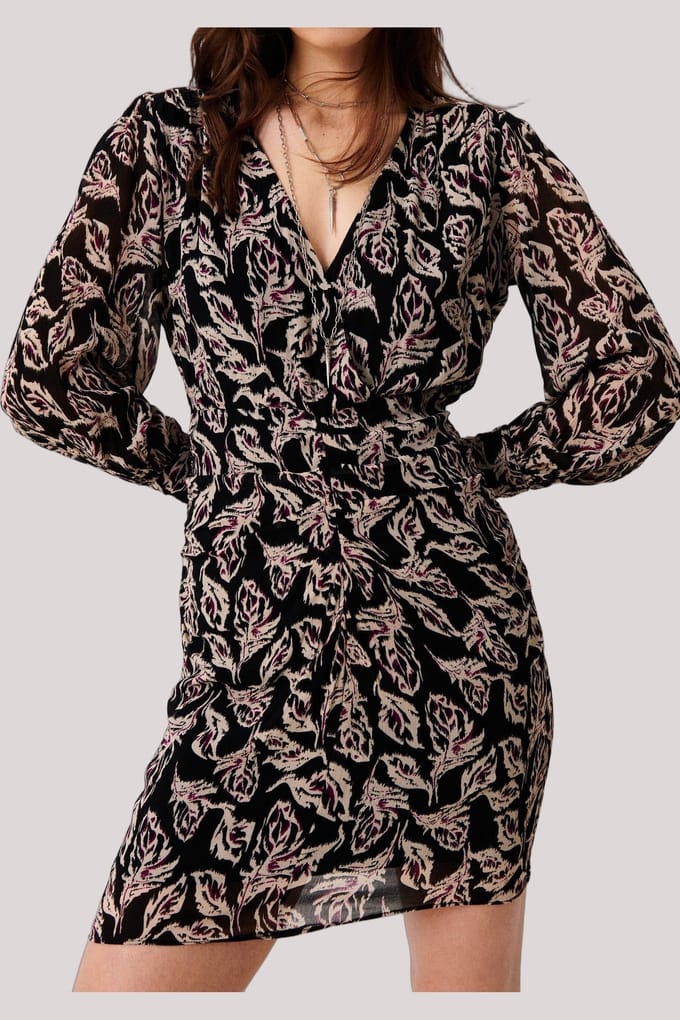 BA&SH Robe Gizelle Noir Taglia: M | Abiti Mini Outlet | Donna