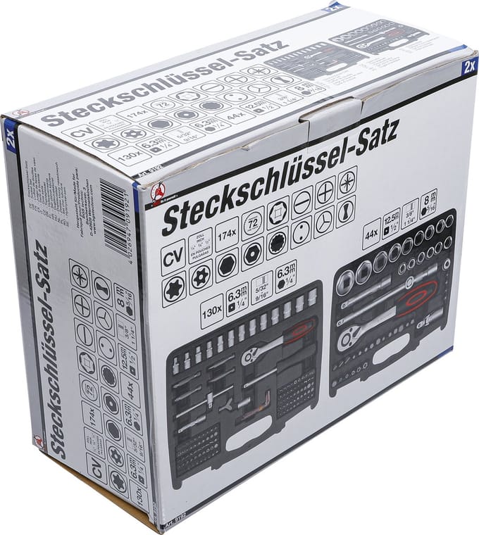 BGS 2 Dopsleutelsets - 1/4 en 1/2 - inches - 174 delig