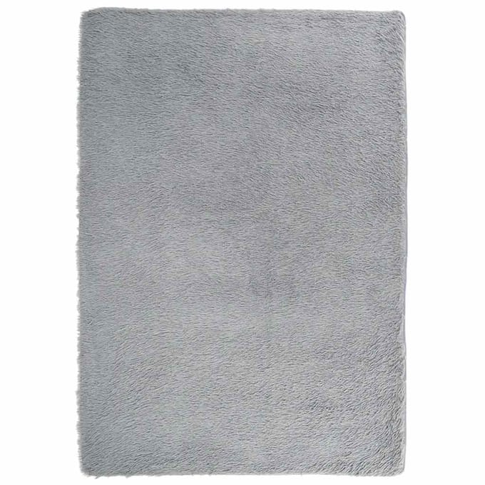 vidaXL - Hoogpolig - vloerkleed - NAVARRA - 240x340 - cm - polyester - lichtgrijs