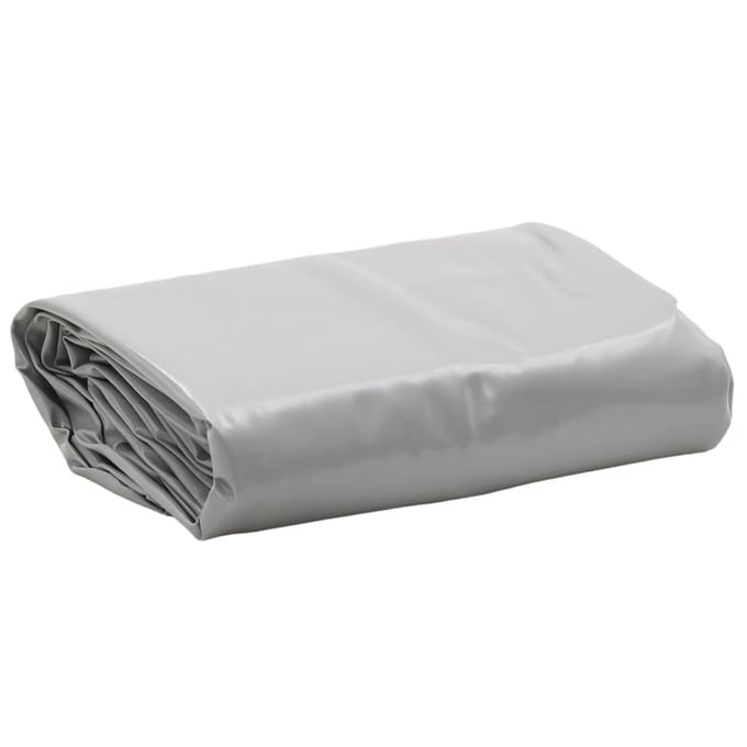 vidaXL - Zeil - 650g - / - m² - Grijs - 5 - x - 5 - m - Canvas - met - PVC-coating