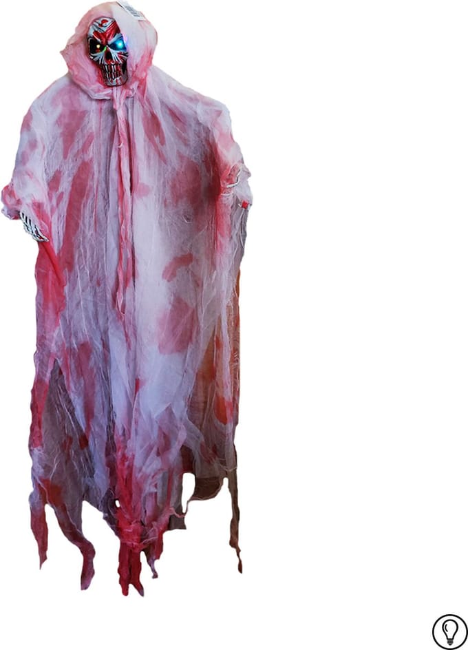 Fjesta© Halloween hangdecoratie geest met LED - 170cm