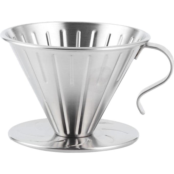 Roestvrijstalen Pour Over Koffie Dripper Kegel Filter Kop Standaard Koffiemachine Accessoires Thuis white