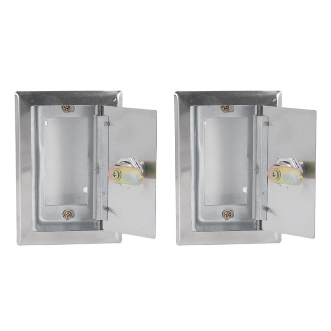 2 Pièces Boîtier Interrupteur à Clé Acier Inoxydable Universel avec Clés Kit d'Accessoires pour Porte gray