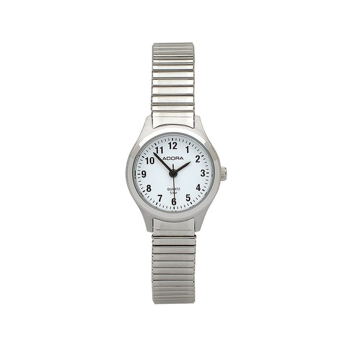 AB6033 – Adora Basis Dameshorloge Zilver 23 mm Quartz 5 ATM – Rekband