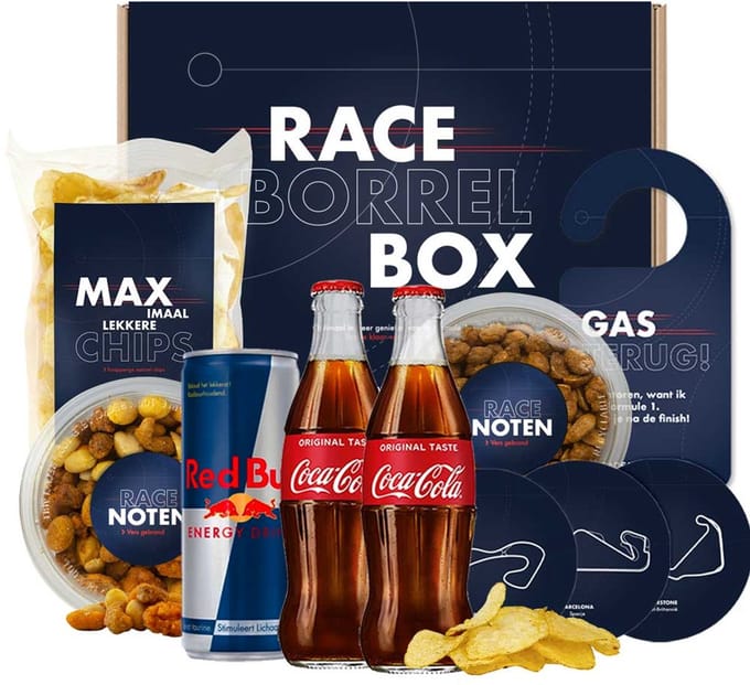 Borrelen tijdens de Formule 1 - Race pakket cadeau | Vaderdag cadeau tip