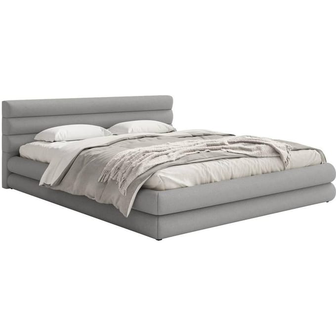 Gestoffeerd bed Alvaro chenille 160 x 200 met beddengoedcontainer | NADUVI Collection
