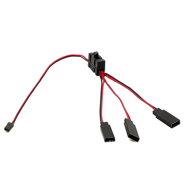 3 manier LED Licht Aan/uit Controller Schakelaar Y Kabel voor TRX-4 SCX10 1/10 afstandsbediening Auto Licht zwart