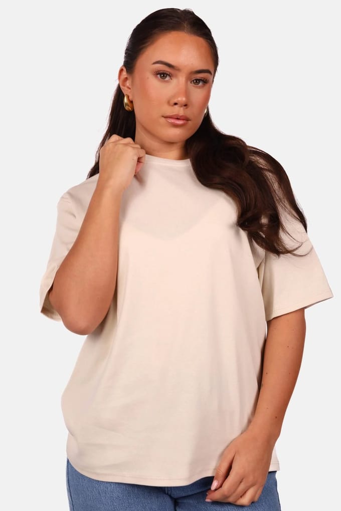 Getdrezzed Top - Maat: S - Oversized shirt beige