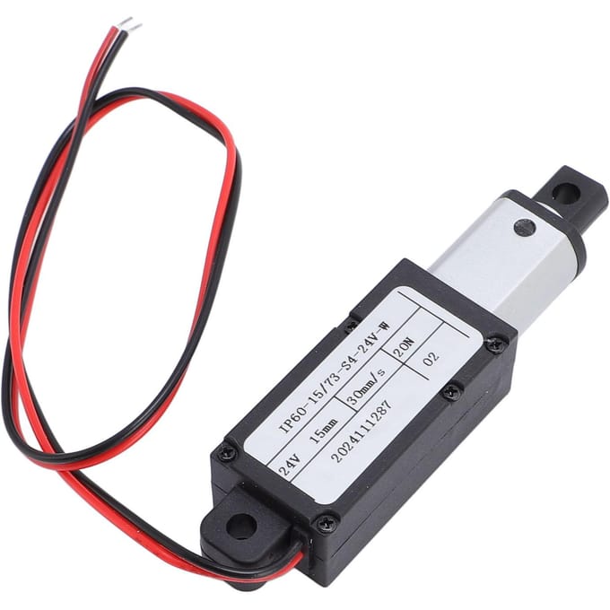 Mini Actionneur Linéaire Électrique Course de 15 mm 20 N DC24V 30 mm/s pour Appareils Ménagers Automobile Industriel Camping-car Canapé Robot