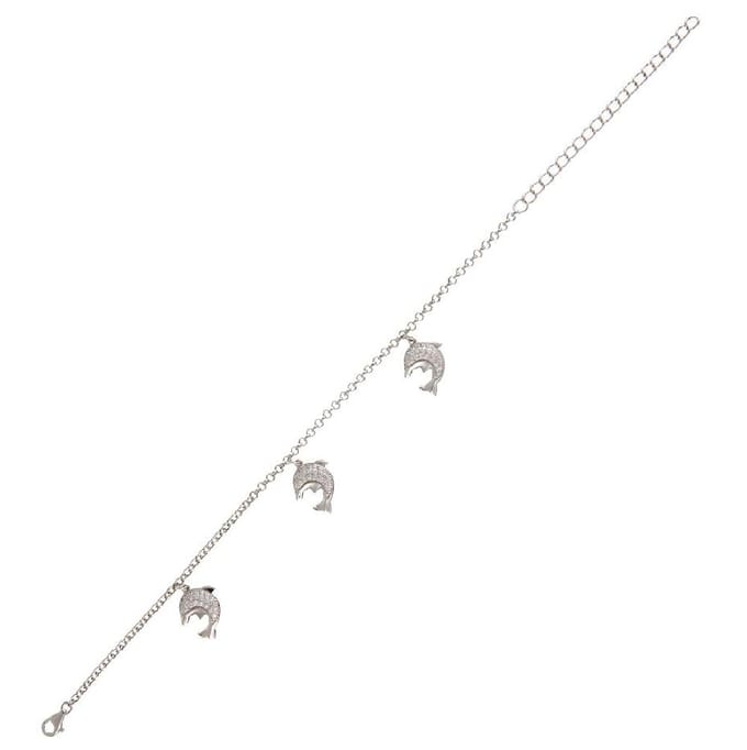 Orphelia ZA-1877 - Armband dolfijnen - 925 Zilver - Zirconia - 19 cm
