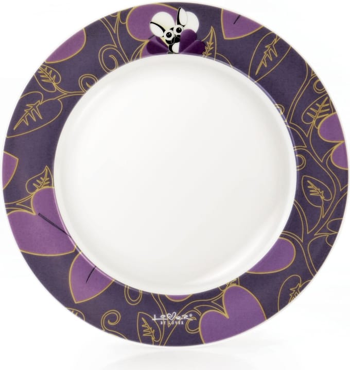 Essentials 4 x rond bord paars - Paars -