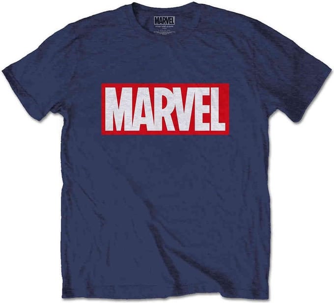 Marvel Marvel - Box Logo Heren T-shirt - M - Blauw