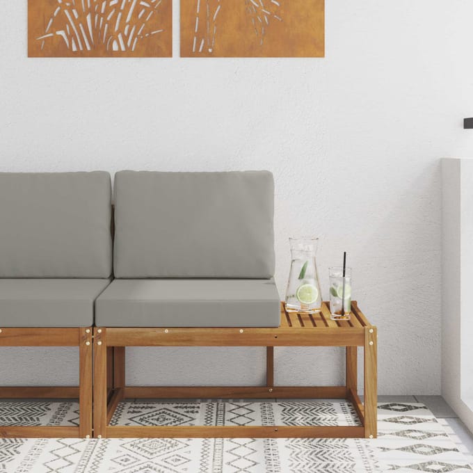 vidaXL - Buiten - eindsofa - Naturel - 91 - x - 63 - x - 73 - cm - Massief - Acacia - Hout