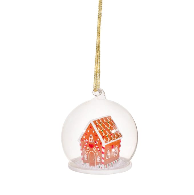 Peperkoekhuisje dome kerstbal - Sass & Belle