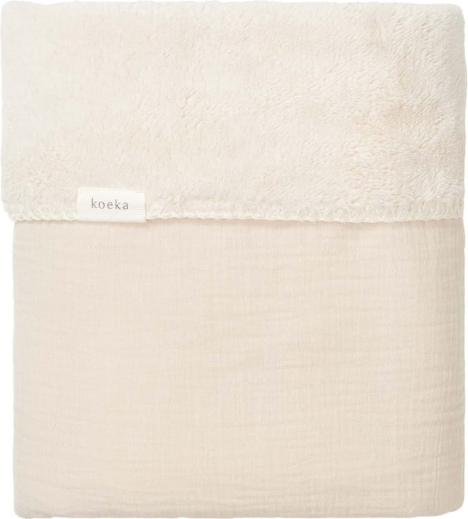 Koeka wiegdeken teddy Faro warm white 75x100