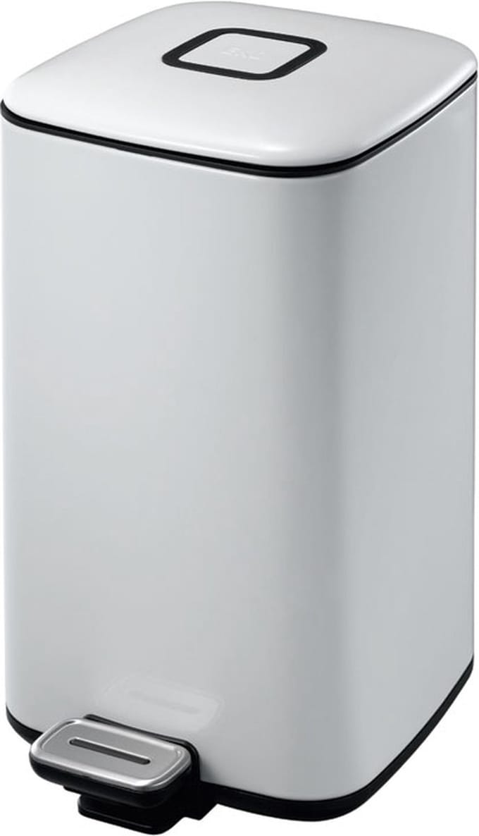 EKO - Regent pedaalemmer 12 liter - Steel Plastic - wit - Prullenbak