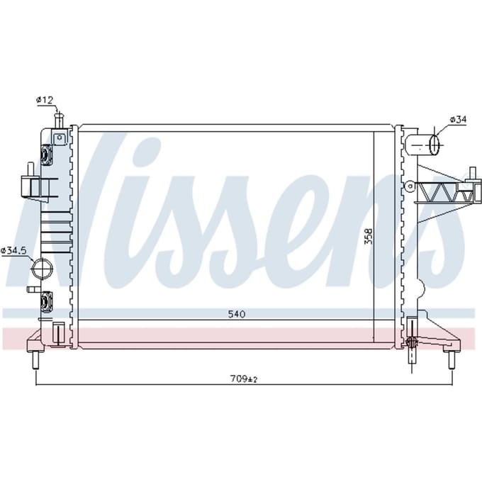 Radiator, motorkoeling NISSENS 63018