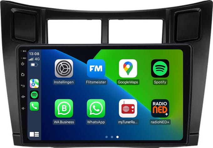 CarPlay autoradio geschikt voor Toyota Yaris | 2005 t/m 2012 | Android 13 | Draadloos Apple CarPlay & Android Auto | 2GB + 32GB | 8-Core processor | Davilon | 2025 model | 2005 2006 2007 2008 2009 2010 2011 2012 | Bluetooth & Wifi