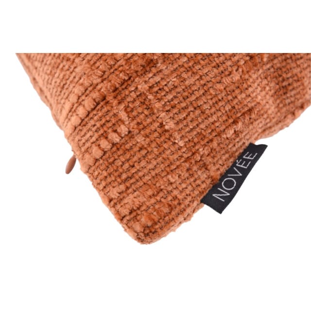NOVÉE Chenille stripe terra | 45 x 45 cm | kussenhoes | polyester