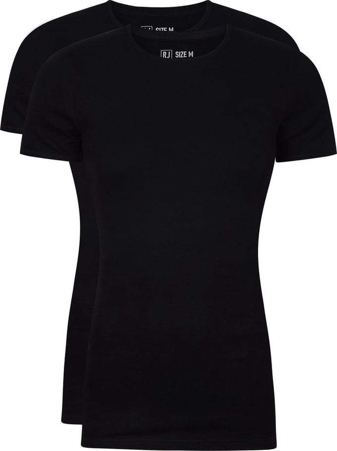 RJ Everyday 2-Pck Groningen O-Neck Zwart S