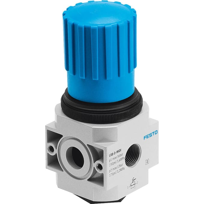Festo Drukregelaar Aansluitplaat 0.5-12bar 3200l/min Midi - 197539 - P2YE9