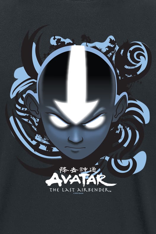 Avatar - Der Herr der Elemente - Anime T-shirt - Avatar Head - M tot XL - voor Mannen - zwart