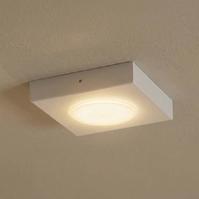SIGMA Plafondlamp Hero, wit, 12 x 12 cm, metaal, GX53