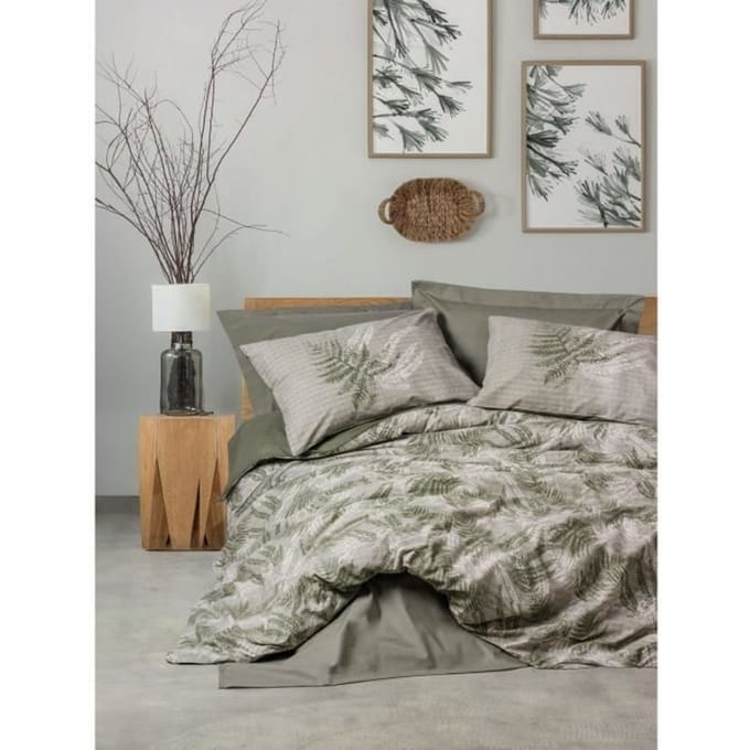 L'Essentiel Maison Frond - Dekbedovertrek - Ranforce - Kaki - 240x220