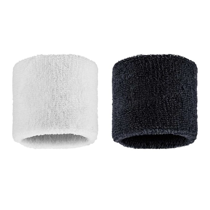 Nike Klassieke Swoosh Zweetband (Set van 2) (Zwart/Wit)